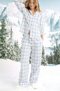 Pantalón de pijama a cuadros de algodón