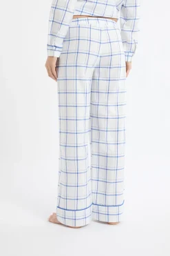Pantalón de pijama a cuadros de algodón
