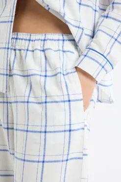 Pantalón de pijama a cuadros de algodón