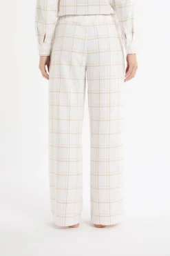 Pantalón de pijama a cuadros de algodón