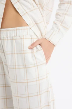 Pantalón de pijama a cuadros de algodón