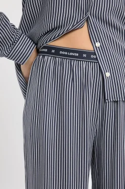 Pantalón de pijama a rayas con cintura elástica
