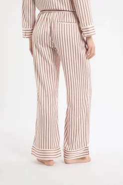 Pantalón de pijama a rayas de satén