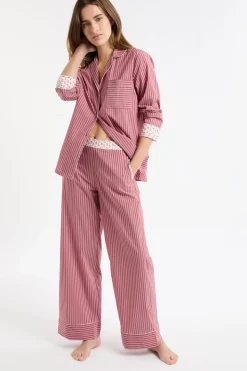 Pantalón de pijama a rayas con algodón