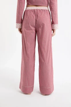 Pantalón de pijama a rayas con algodón