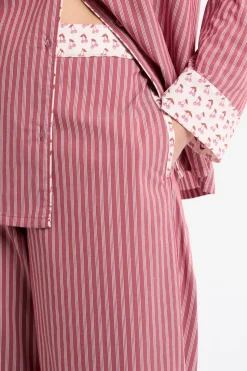 Pantalón de pijama a rayas con algodón