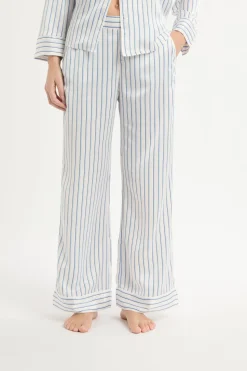 Pantalón de pijama a rayas de satén