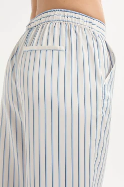 Pantalón de pijama a rayas de satén
