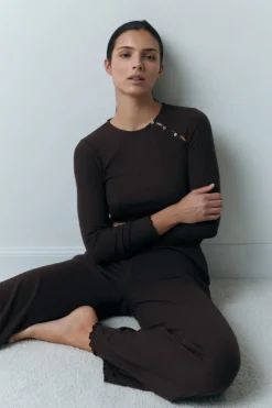 Pantalón de pijama acanalado