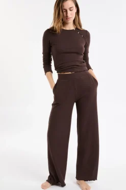 Pantalón de pijama acanalado