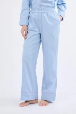 Pantalón de pijama ancho de algodón