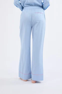 Pantalón de pijama ancho de algodón