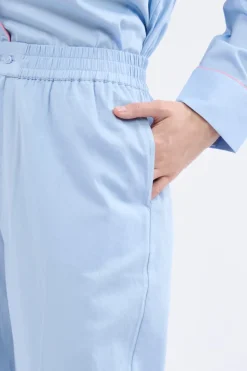 Pantalón de pijama ancho de algodón