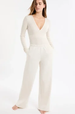 Pantalón de pijama con cintura elástica y algodón