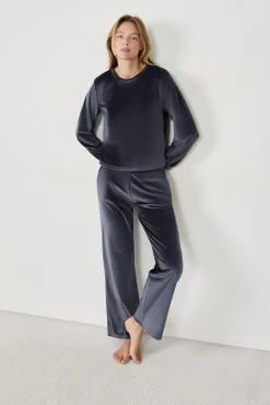 Pantalón de pijama con efecto terciopelo