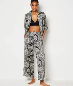 Pantalón de pijama con estampado floral