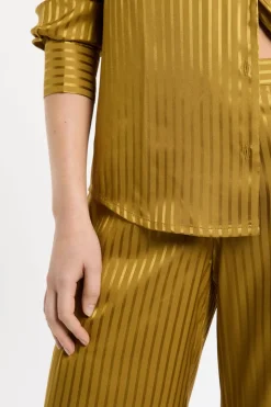 Pantalón de pijama de satén a rayas