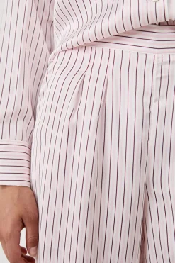 Pantalón de pijama de satén a rayas