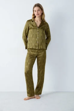 Pantalón de pijama liso estampado