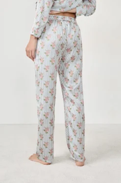 Pantalón de pijama satinados con estampado floral