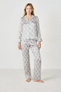 Pantalón de pijama satinados con estampado floral