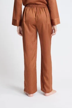 Pantalón de pijama satinado a rayas