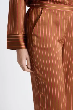 Pantalón de pijama satinado a rayas