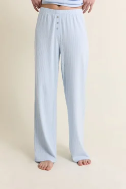 Pantalon de pyjama en coton en pointelle