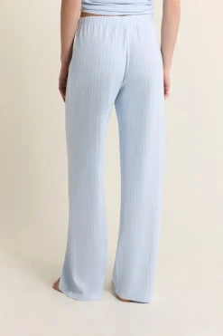 Pantalon de pyjama en coton en pointelle