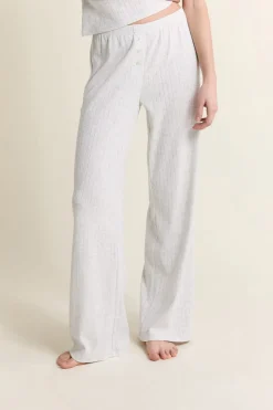 Pantalon de pyjama en coton en pointelle