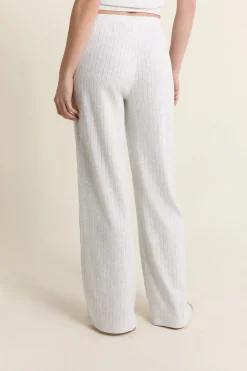 Pantalon de pyjama en coton en pointelle