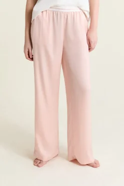 Pantalon de pyjama taille élastique "move, smile, sleep"