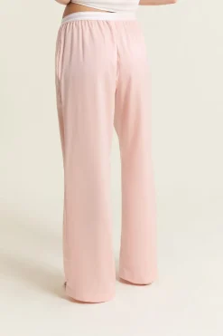 Pantalon de pyjama taille élastique "move, smile, sleep"