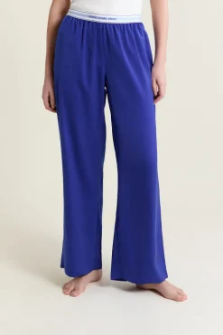 Pantalon de pyjama taille élastique "move, smile, sleep"