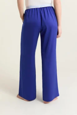 Pantalon de pyjama taille élastique "move, smile, sleep"