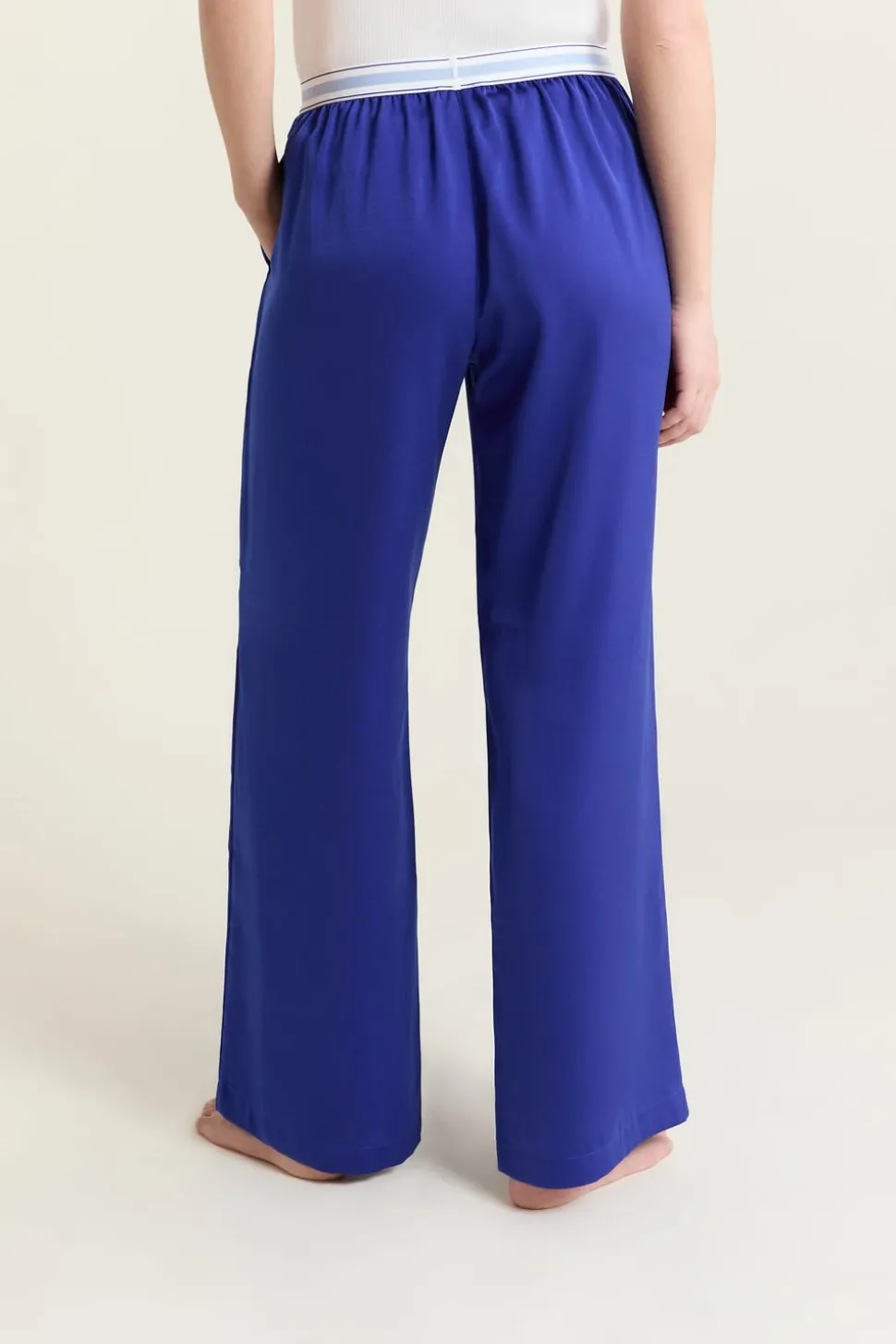 Pantalon de pyjama taille élastique "move, smile, sleep"