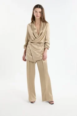 Pantalon large en crêpe