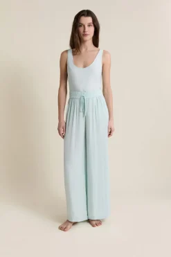 Pantalon satiné coupe large