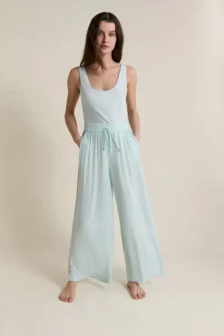 Pantalon satiné coupe large