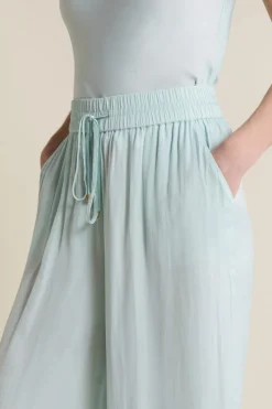 Pantalon satiné coupe large