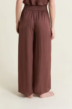 Pantalon satiné coupe large