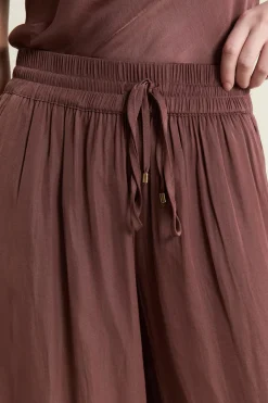 Pantalon satiné coupe large