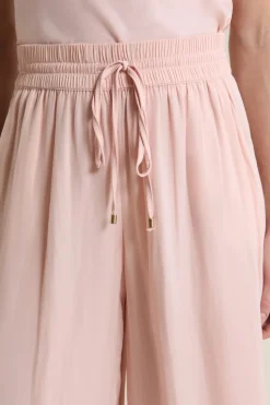 Pantalon satiné coupe large