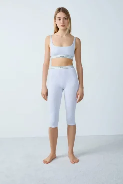 Pantalones cortos de ciclista de algodón acanalado