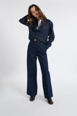 Pantalones vaqueros anchos de algodón