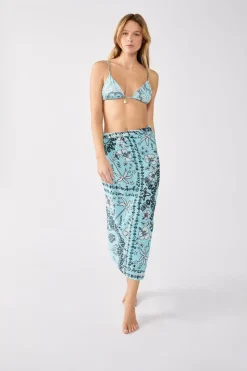 Pareo de algodón estampado