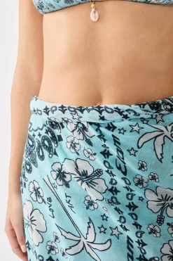 Pareo de algodón estampado