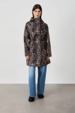 Parka estampado leopardo