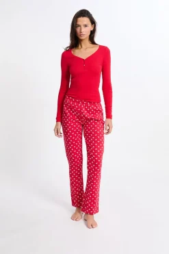 Pijama de 2 piezas con estampado de algodón