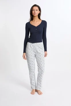 Pijama de 2 piezas con estampado de algodón